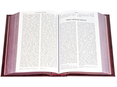 Купить Библия Московской Патриархии. Кожаный переплет, синодальный перевод, серебряное и золотое тиснение, ручная работа. Цвет бордовый. Фото 2